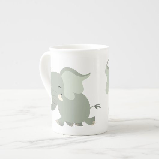 Cute Merry Cartoon Elephant Bone China Mok (Voorkant links)
