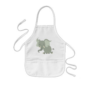 Cute Merry Cartoon Elephant Children Schort