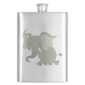 Cute Merry Cartoon Elephant Classique Flacon (devant)