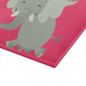Cute Merry Cartoon Elephant Cutting Board Snijplank (Hoek)