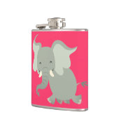 Cute Merry Cartoon Elephant Hip Flask Heupfles (Links)