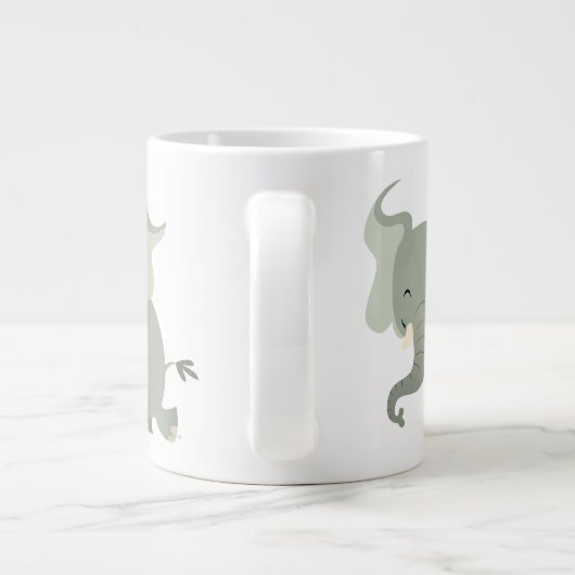 Cute Merry Cartoon Elephant Jumbo Mok (Achterkant)