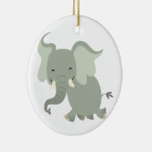 Cute Merry Cartoon Elephant Ornament (Rechts)
