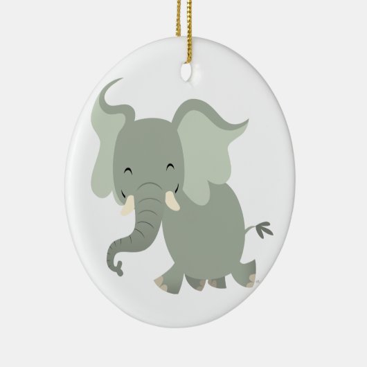Cute Merry Cartoon Elephant Ornament (Rechts)