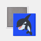 Cute Merry Cartoon Killer Whale Magnet (Recto/Verso)