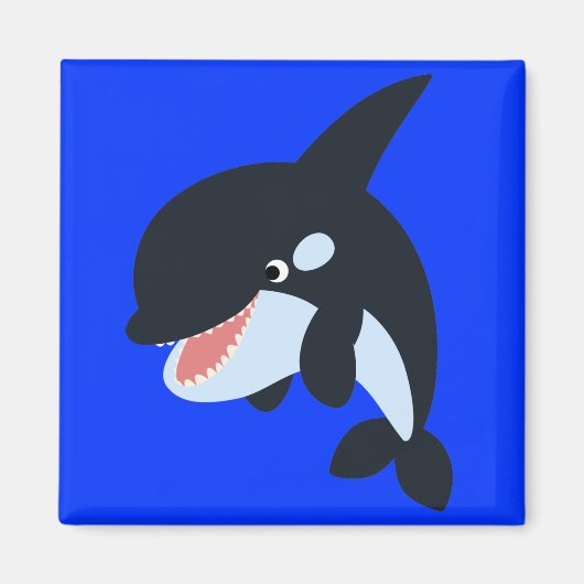 Cute Merry Cartoon Killer Whale Magnet (Devant)