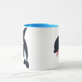 Cute Merry Cartoon Killer Whale Mok (Midden)