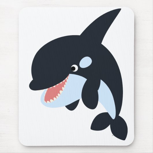 Cute Merry Cartoon Killer Whale Mousepad Muismat (Voorkant)