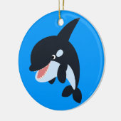 Cute Merry Cartoon Killer Whale Ornament (Links)