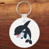 Cute Merry Cartoon Killer Whale Sleutelhanger (Voorkant)