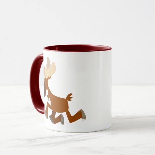 Cute Merry Cartoon Moose Mok (Voorkant links)
