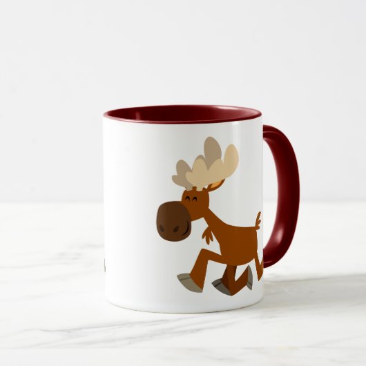 Cute Merry Cartoon Moose Mok (Voorkant rechts)