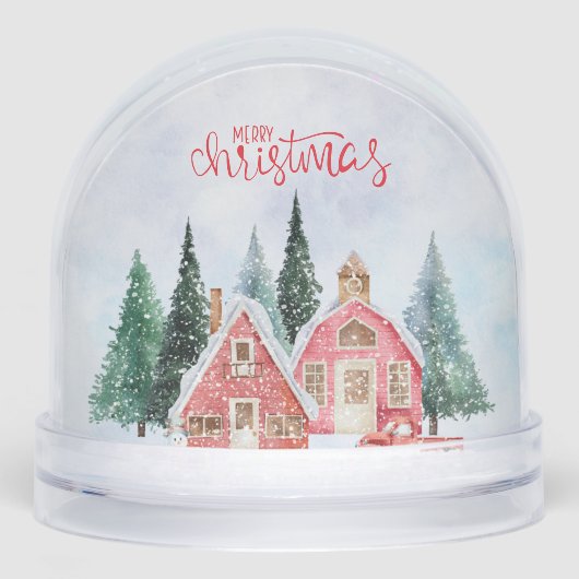 Cute Merry Christmas & Custom Wedding Couple Photo Sneeuwbol (Voorkant)