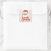 Cute Merry Christmas Santa Face Sticker (Tas)