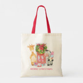 Cute Merry Giraffe Zebra op maat Tote Bag (Achterkant)