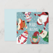 Cute Merry kerst Feestdagenkaart (Voorkant / Achterkant)