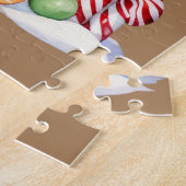 Cute Merry kerst Gingerbrood House Legpuzzel (Zijkant)