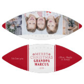 Cute Merry kerst Grandpa Red 3 Foto Collage American Football (Panelen)