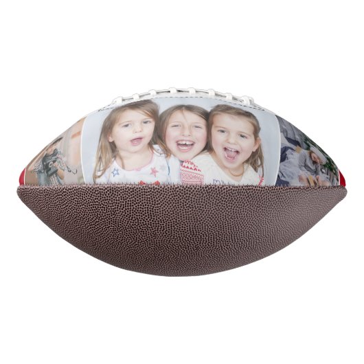 Cute Merry kerst Grandpa Red 3 Foto Collage American Football (Gedraaid 90)