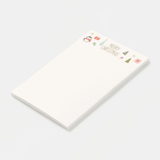 Cute Merry kerst Post-it® Notes (Schuin)