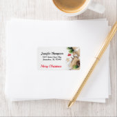 Cute Merry-kerstadres Etiket (Insitu)