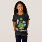 Cute Merry kerstboom T-shirt Funny Xmas boom (Voorkant volledig)