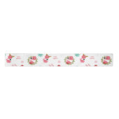 Cute Merry Kerstmis Flamingo Snowflake Lint (Voorkant)