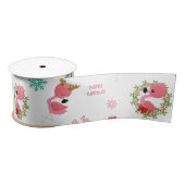 Cute Merry Kerstmis Flamingo Snowflake Lint (Spoel)