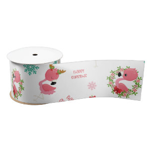 Cute Merry Kerstmis Flamingo Snowflake Lint