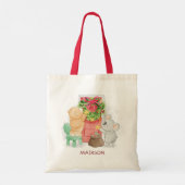 Cute Merry Kerstmis Koala Beer Gepersonaliseerd Tote Bag (Achterkant)