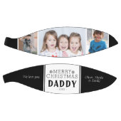 Cute Merry Kerstpap Black 3 Foto Collage Basketbal (Panelen)