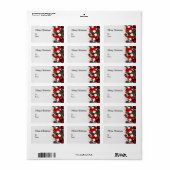 Cute Merry-kerstrectangle-stickers Etiket (Full Sheet)