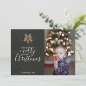 Cute Merry Little KerstHolly Foto (Staand voorkant)