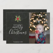 Cute Merry Little KerstHolly Foto (Voorkant / Achterkant)