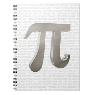 Cute metal pi character notitieboek