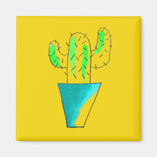 Cute Mexicaanse cactus-woestijnkunst Magneet