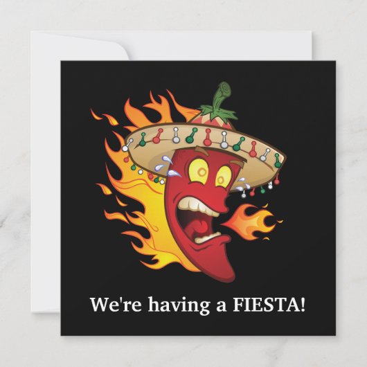 Cute Mexican Fiesta party Invitation (Devant)