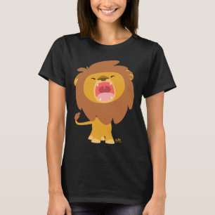 Cute Mighty Roaring Lion Cartoon T-shirt