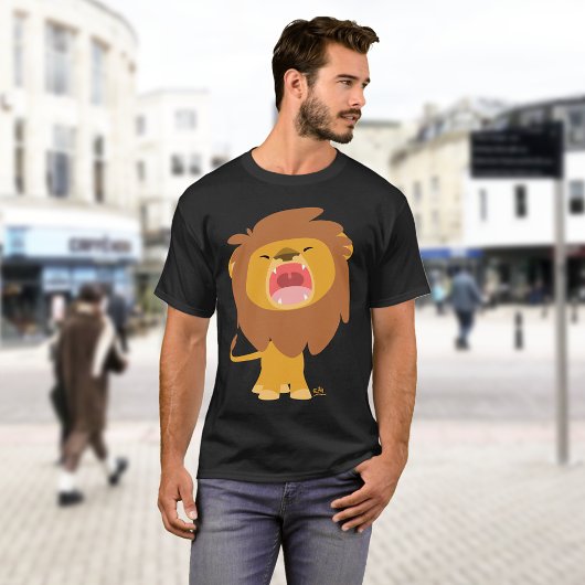 Cute Mighty Roaring Lion Cartoon T-shirt