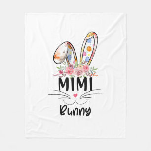 Cute Mimi Bunny T-shirt Paasfamilie Matching Outfi Fleece Deken