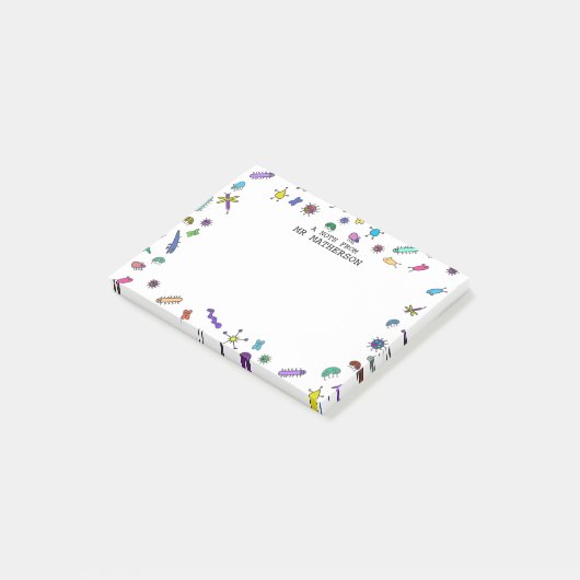 Cute Mini Bugs en Mini Beasts Post-it® Notes (Schuin)