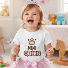 Cute Mini Koningin Kroon Meisje Peuter T-Shirt