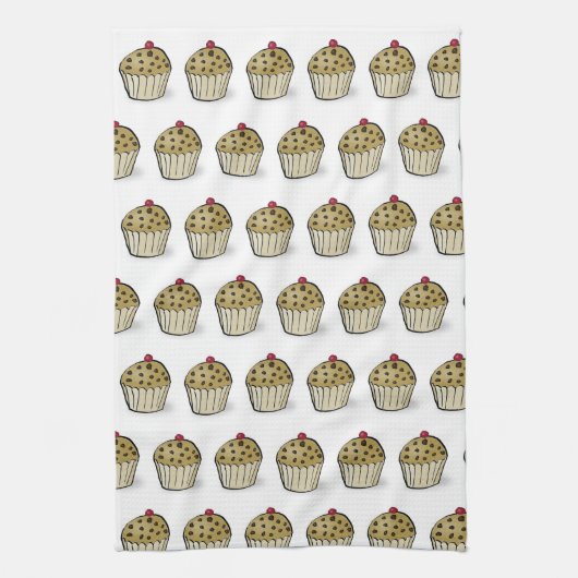Cute Mini Muffins Pattern Theedoek (Verticaal)