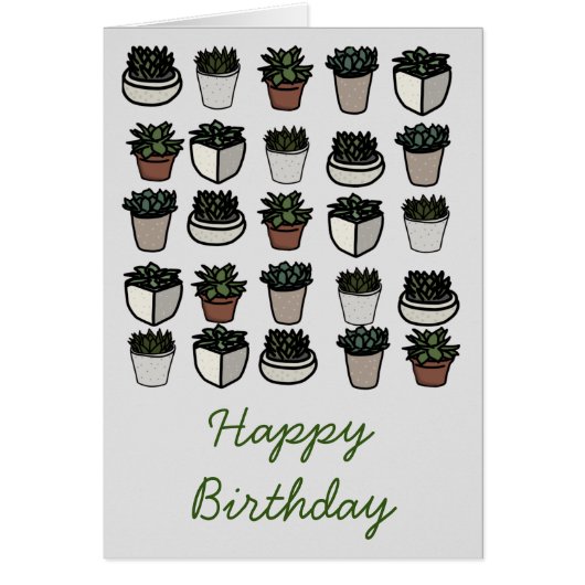 Cute mini succuled Patroon (Voorkant)