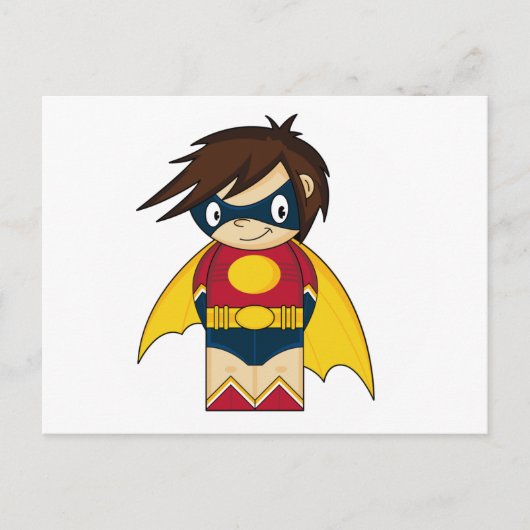 Cute Mini Superheld Briefkaart (Voorkant)