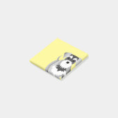 Cute Miniature Schnauzer Bright Yellow Post-it® Notes (Schuin)