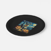 Cute Miniature Schnauzer Dog Halloween Jack O Lant Papieren Bordje (Gekanteld)