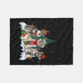 Cute Miniature Schnauzer Kersthond Fleece Deken (Voorkant (Horizontaal))