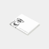 Cute Miniature Schnauzer Post-it® Notes (Schuin)