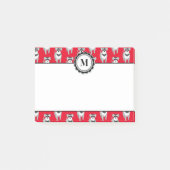 Cute Miniature Schnauzer Puppy Pattern Post-it® Notes (Voorkant)